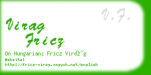 virag fricz business card
